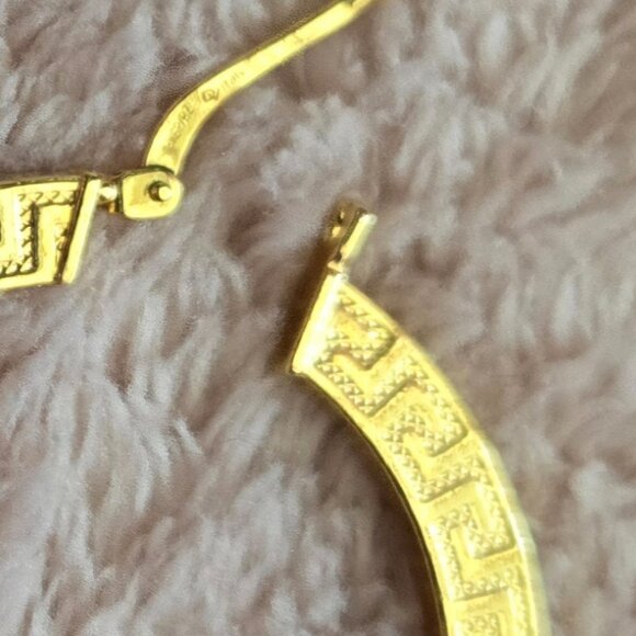 Greek Key Earrings - Picture 3 of 3